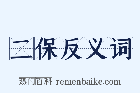 二保反义词是什么意思的图片